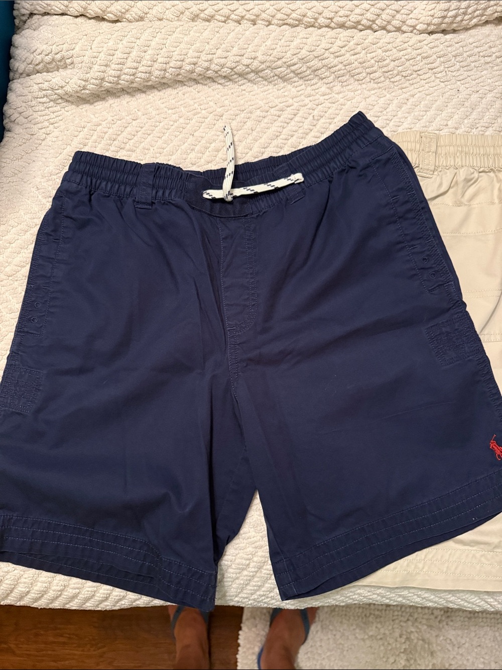 Polo by Ralph Lauren Navy Elastic-Waist Drawstring Shorts, 2pairs.